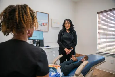 The Sunnyvale Kids Pediatric Dentistry team providing pediatric dental care to a patient